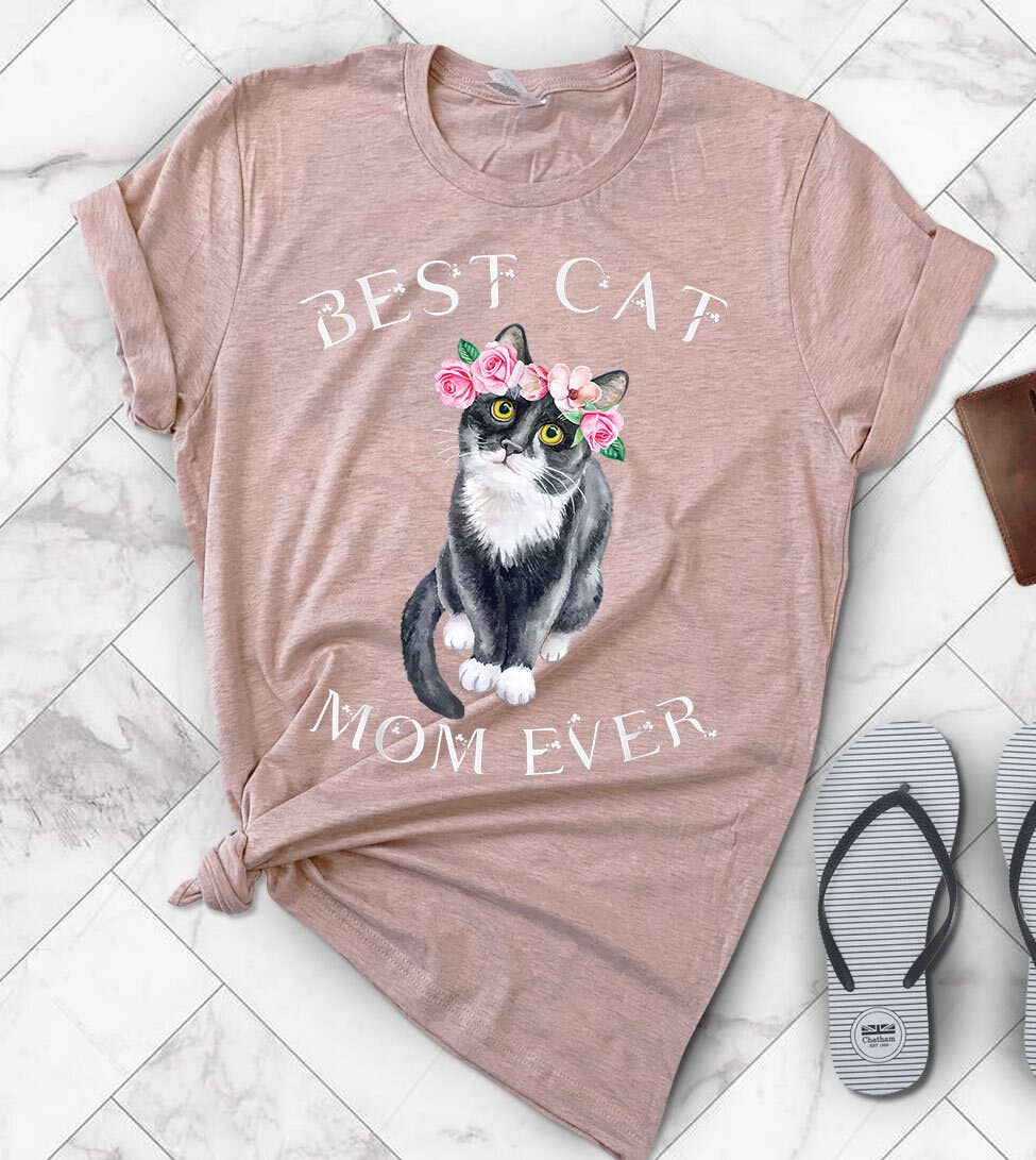 Best Cat Mom Ever Fun Mother's Day Gift - Adult & Kids T-Shirts, Sweatshirts & Hoodies apparel design preview 1