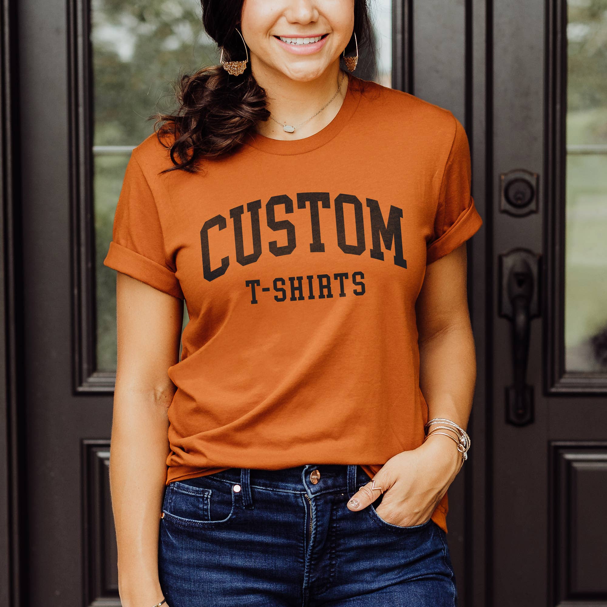 Custom Cotton Fall Colors with Name Location or Logo - Adult & Kids T-Shirts, Sweatshirts & Hoodies apparel design preview 1