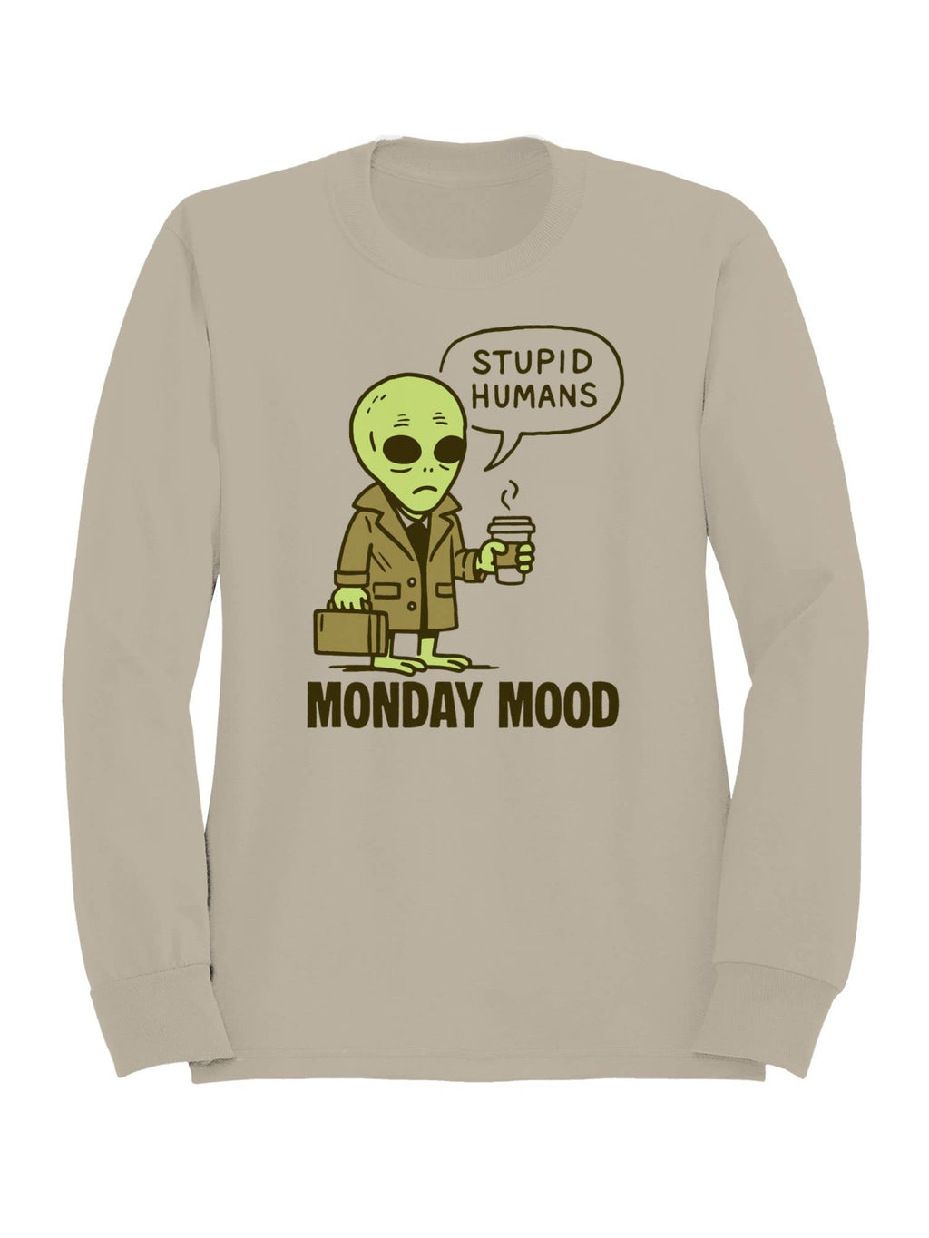 Alien's Monday Mood Humor Design Women's - Adult & Kids T-Shirts, Sweatshirts & Hoodies apparel design preview 1