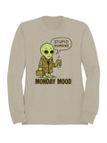 Alien's Monday Mood Humor Design Women's - Adult & Kids T-Shirts, Sweatshirts & Hoodies apparel design preview 1