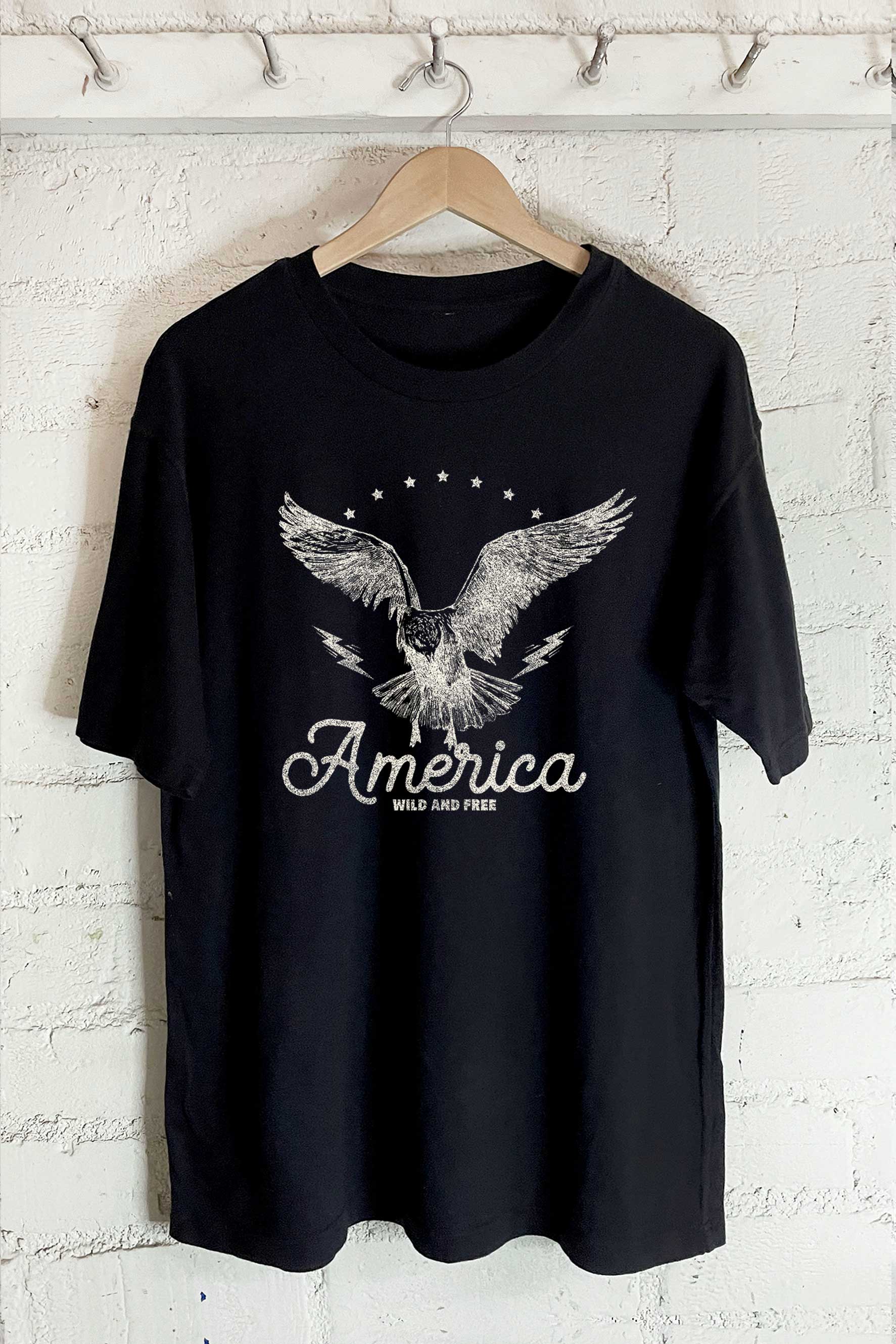 America Wild and Free-Oversized - Adult & Kids T-Shirts, Sweatshirts & Hoodies apparel design preview 1