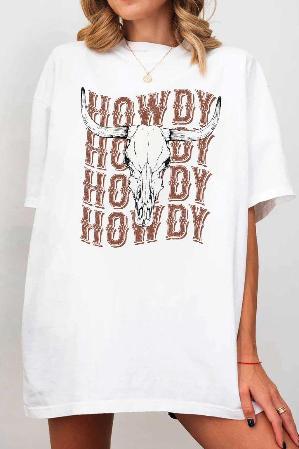 Howdy Cow Oversized Graphic - Adult & Kids T-Shirts, Sweatshirts & Hoodies apparel design preview 1