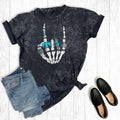 Turquoise Western Skelton Hand Mineral Wash Graphic - Adult & Kids T-Shirts, Sweatshirts & Hoodies apparel design preview 1