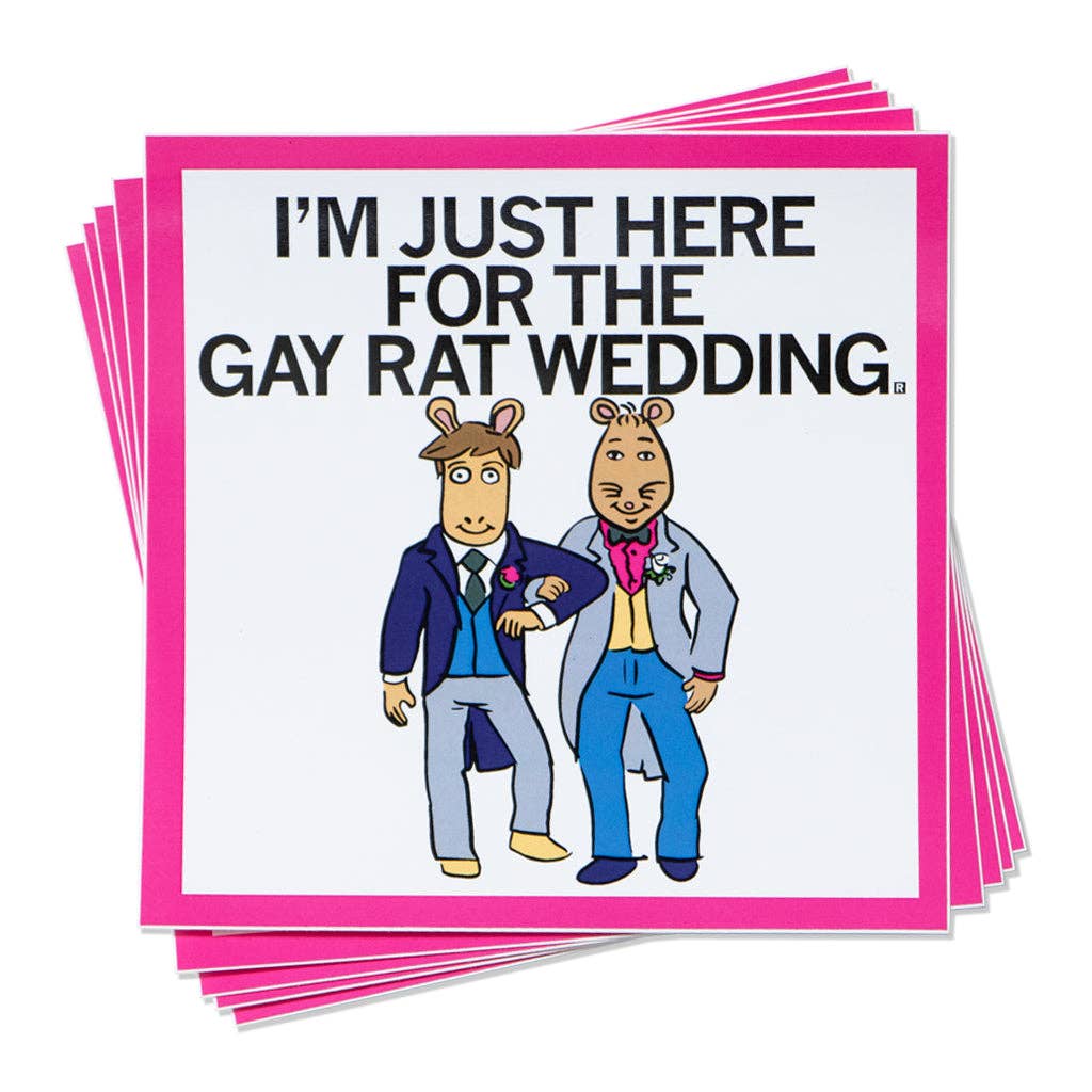 Gay Rat Wedding Sticker - Adult & Kids T-Shirts, Sweatshirts & Hoodies apparel design preview 1