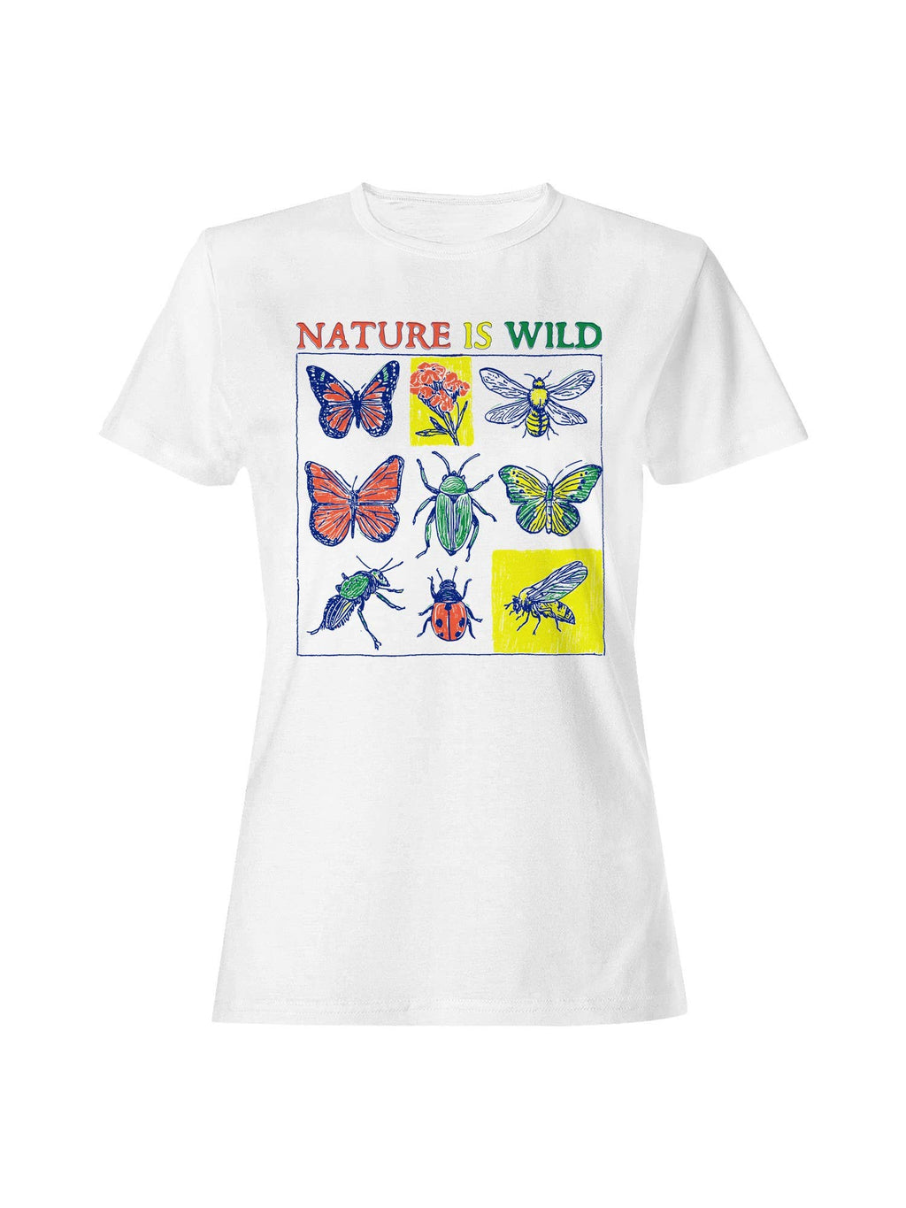 Nature Is Wild: Insects Flowers Women's - Adult & Kids T-Shirts, Sweatshirts & Hoodies apparel design preview 1