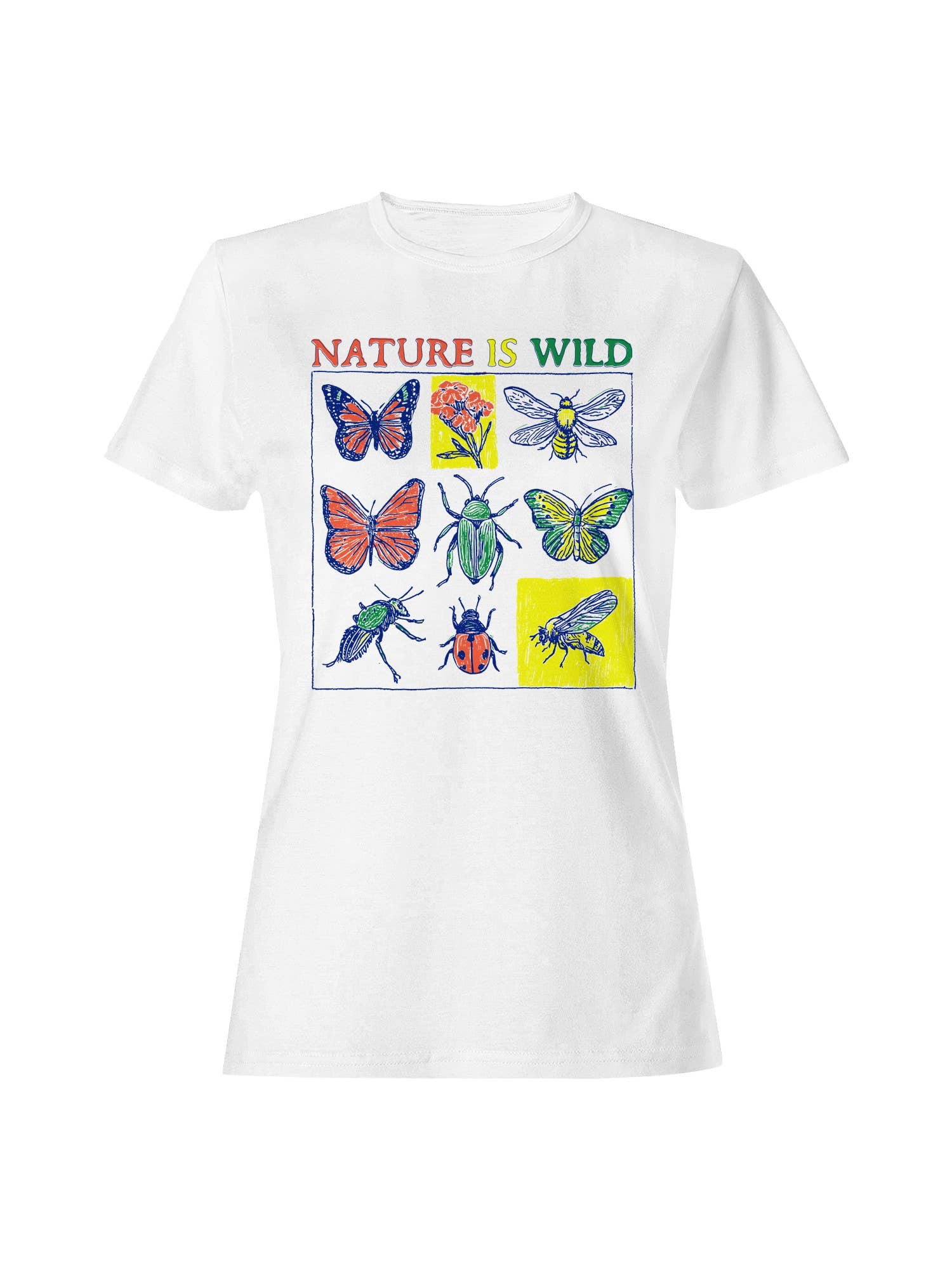 Nature Is Wild: Insects Flowers Women's - Adult & Kids T-Shirts, Sweatshirts & Hoodies apparel design preview 1