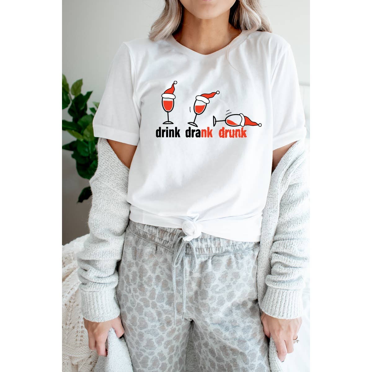Drink Drank Drunk Christmas Vintage Graphic - Adult & Kids T-Shirts, Sweatshirts & Hoodies apparel design preview 1