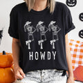 Howdy Skeletons Western Halloween White Print - Adult & Kids T-Shirts, Sweatshirts & Hoodies apparel design preview 1