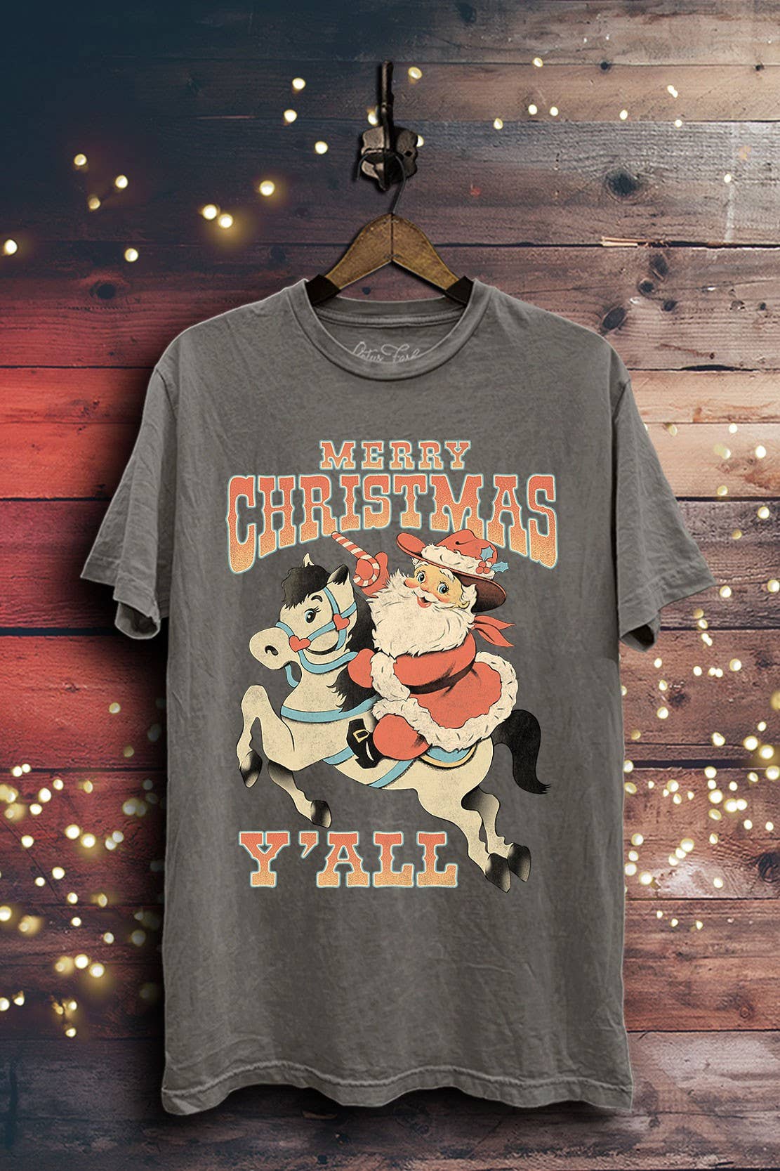 Merry Christmas Yall Santa Graphic Top - Adult & Kids T-Shirts, Sweatshirts & Hoodies apparel design preview 1