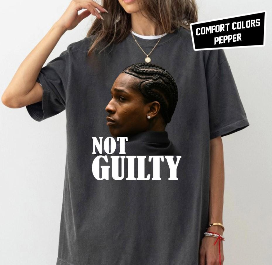 Vintage Asap Rocky Not Guilty Retro Hip Hop Unisex - Adult & Kids T-Shirts, Sweatshirts & Hoodies apparel design preview 1