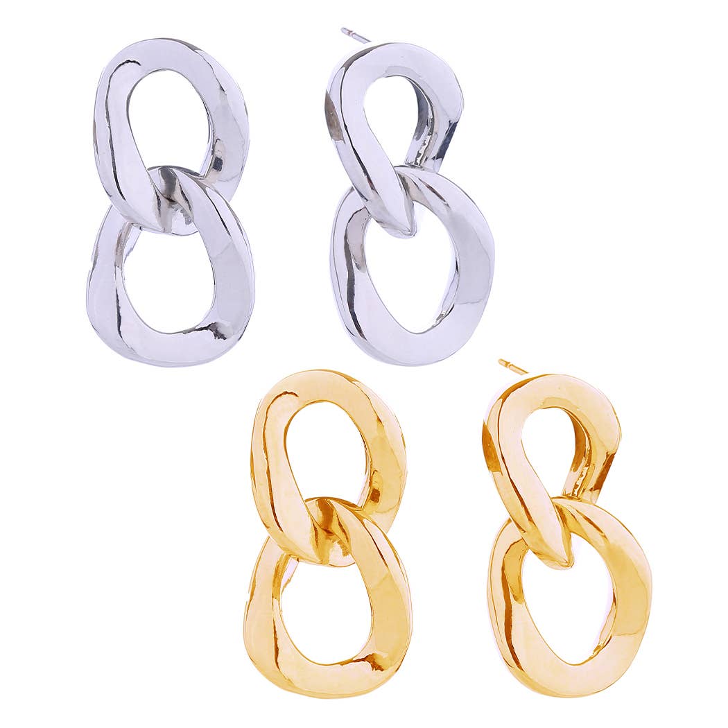 14K Gold-Dipped Link Dangle Post Earrings - Adult & Kids T-Shirts, Sweatshirts & Hoodies apparel design preview 1