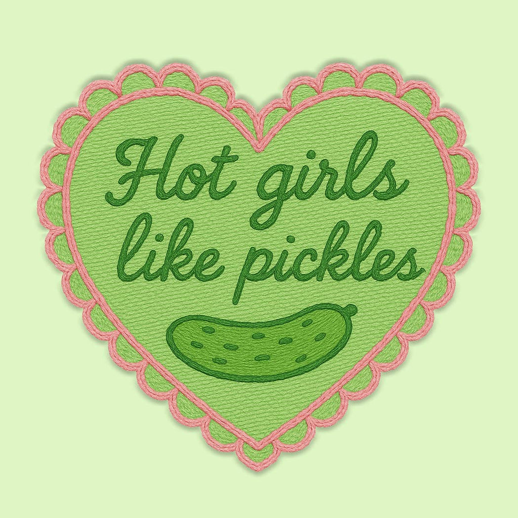 Funny Vinyl Sticker Decal Hot Girls Like Pickles - Adult & Kids T-Shirts, Sweatshirts & Hoodies apparel design preview 1