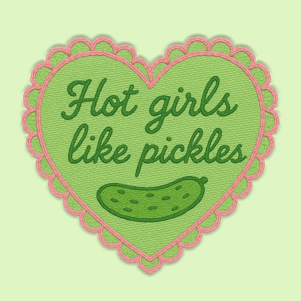 Funny Vinyl Sticker Decal Hot Girls Like Pickles - Adult & Kids T-Shirts, Sweatshirts & Hoodies apparel design preview 1