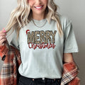 Merry Christmas, Retro, Leopard Print, Comfort Colors - Adult & Kids T-Shirts, Sweatshirts & Hoodies apparel design preview 1