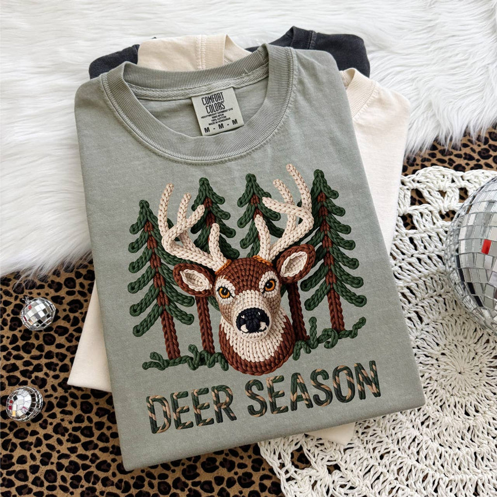 Faux Yarn Deer Season - Adult & Kids T-Shirts, Sweatshirts & Hoodies apparel design preview 1