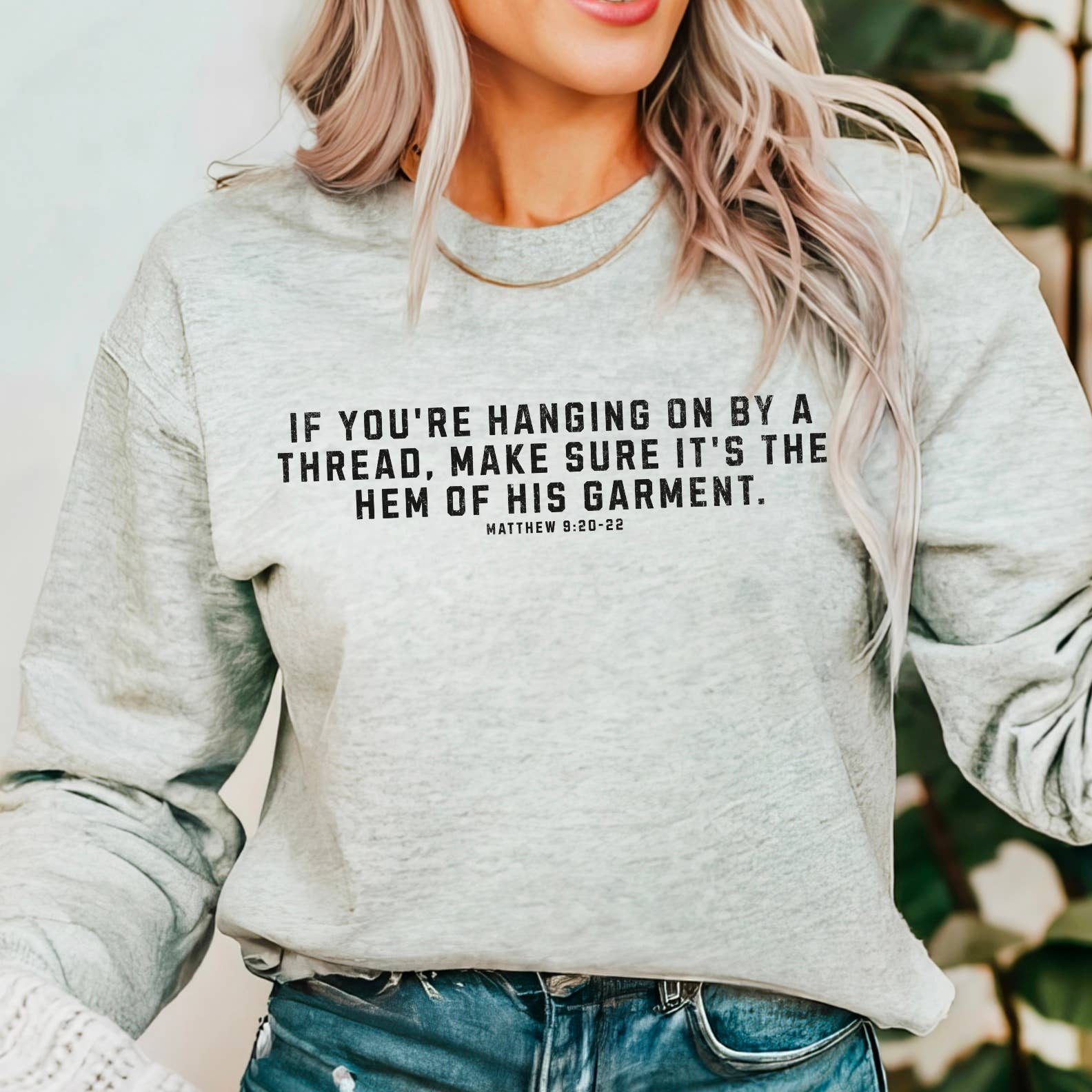 If You'Re Hanging On By A Thread Christian - Adult & Kids T-Shirts, Sweatshirts & Hoodies apparel design preview 1