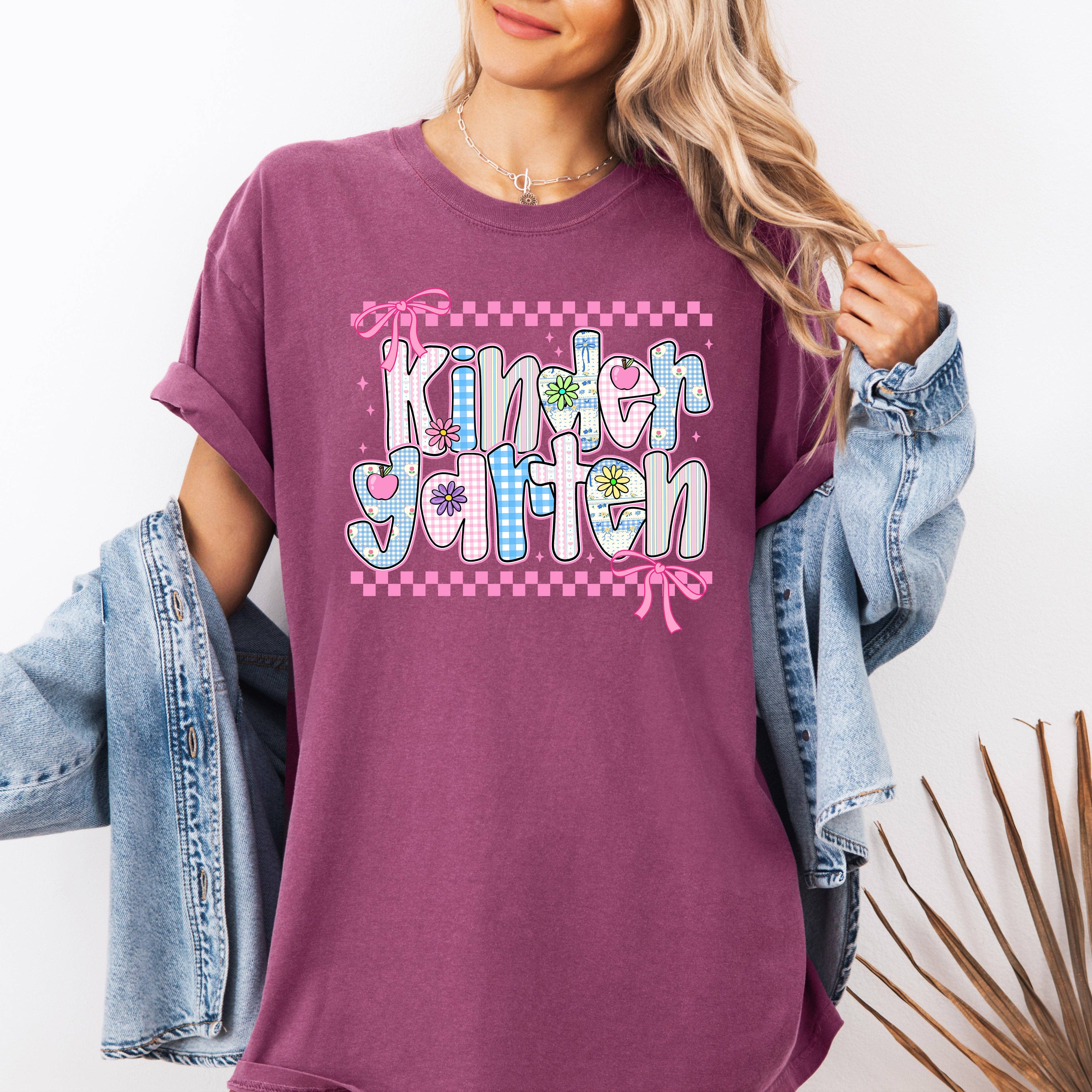 Kindergarten Teacher, Back To School - Adult & Kids T-Shirts, Sweatshirts & Hoodies apparel design preview 1