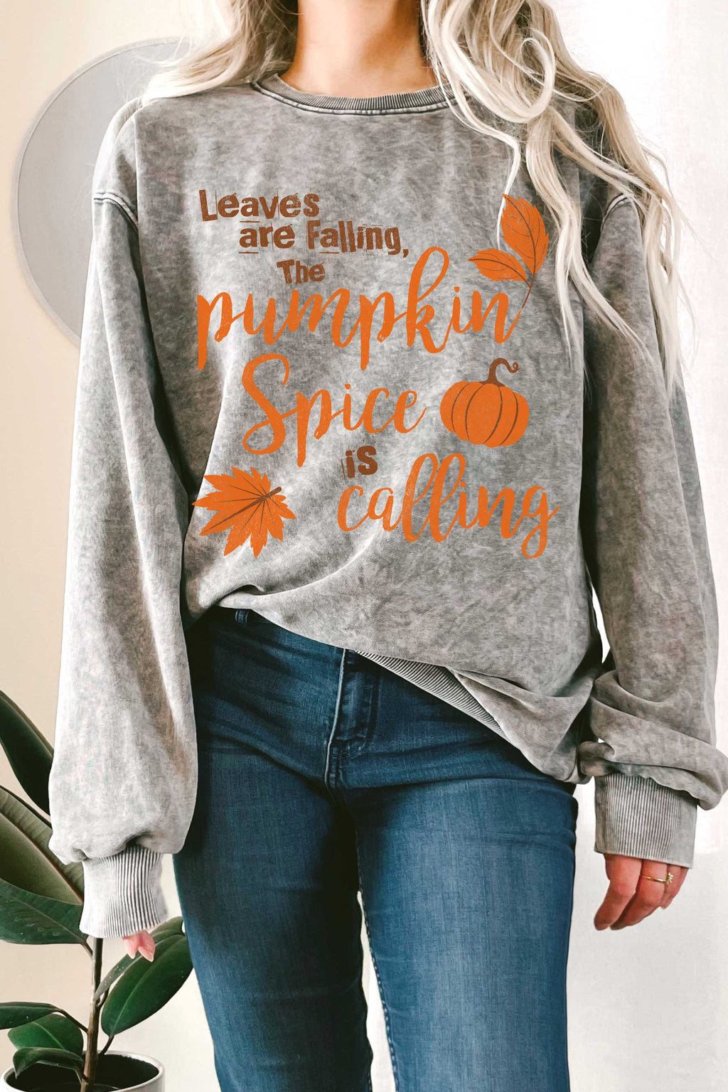 Leaves Are Falling Mineral Graphic Terry - Adult & Kids T-Shirts, Sweatshirts & Hoodies apparel design preview 1