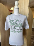 Walk By Faith Not Sight On Silver - Adult & Kids T-Shirts, Sweatshirts & Hoodies apparel design preview 1
