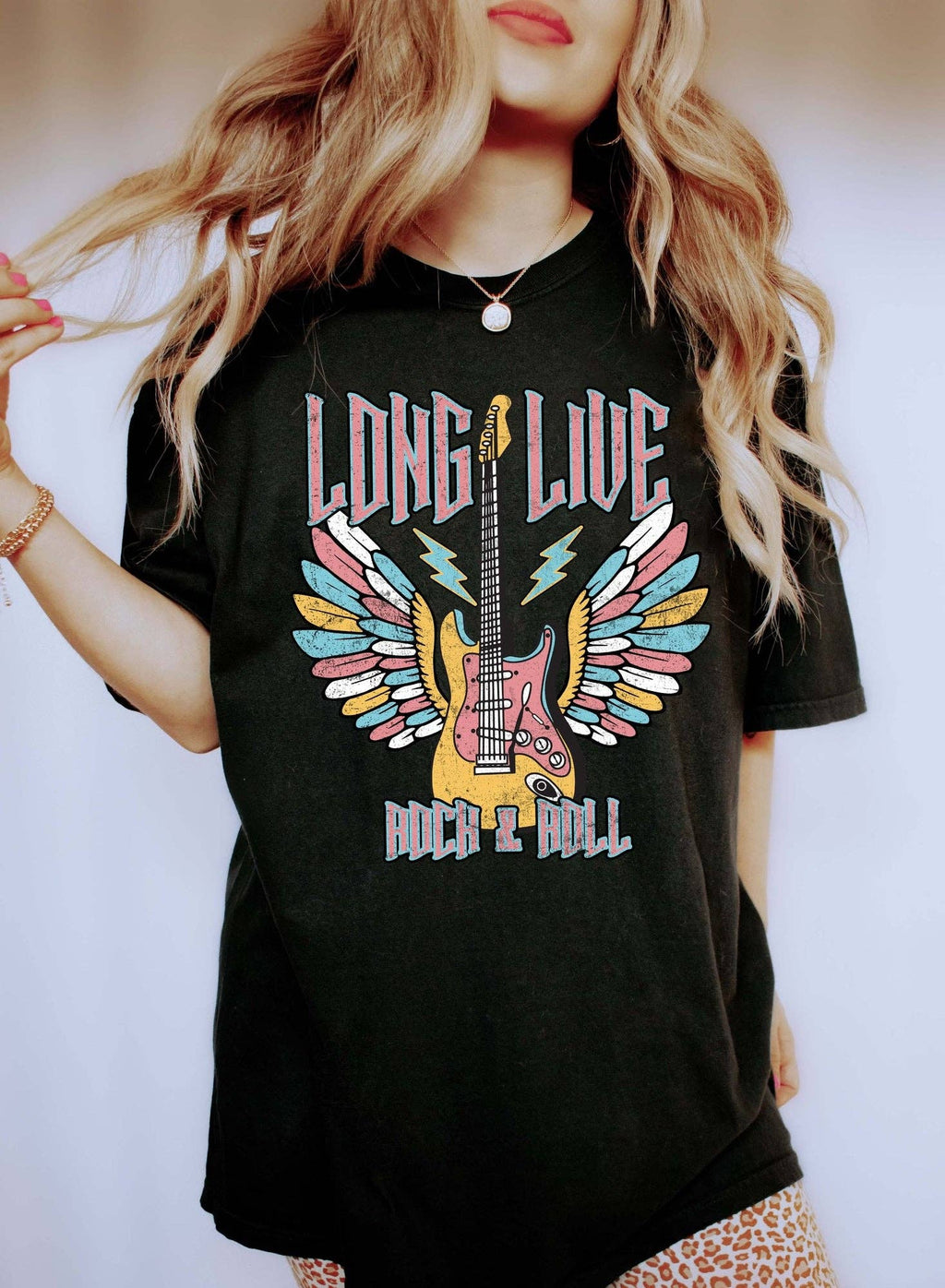 Long Live Rock Roll Music Lover - Adult & Kids T-Shirts, Sweatshirts & Hoodies apparel design preview 1