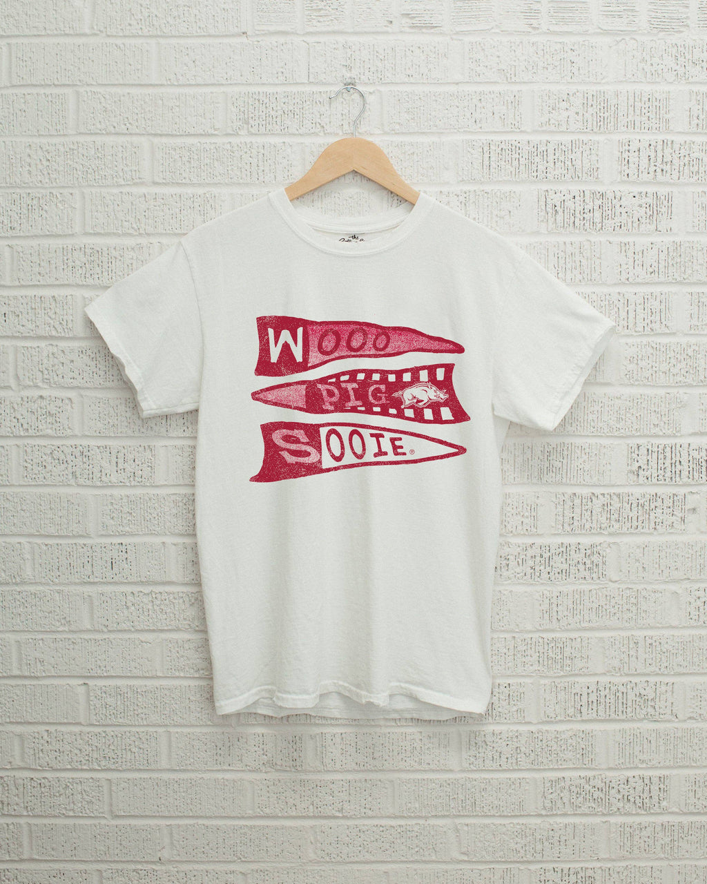 Arkansas Razorbacks Pennant White Comfort Colors - Adult & Kids T-Shirts, Sweatshirts & Hoodies apparel design preview 1