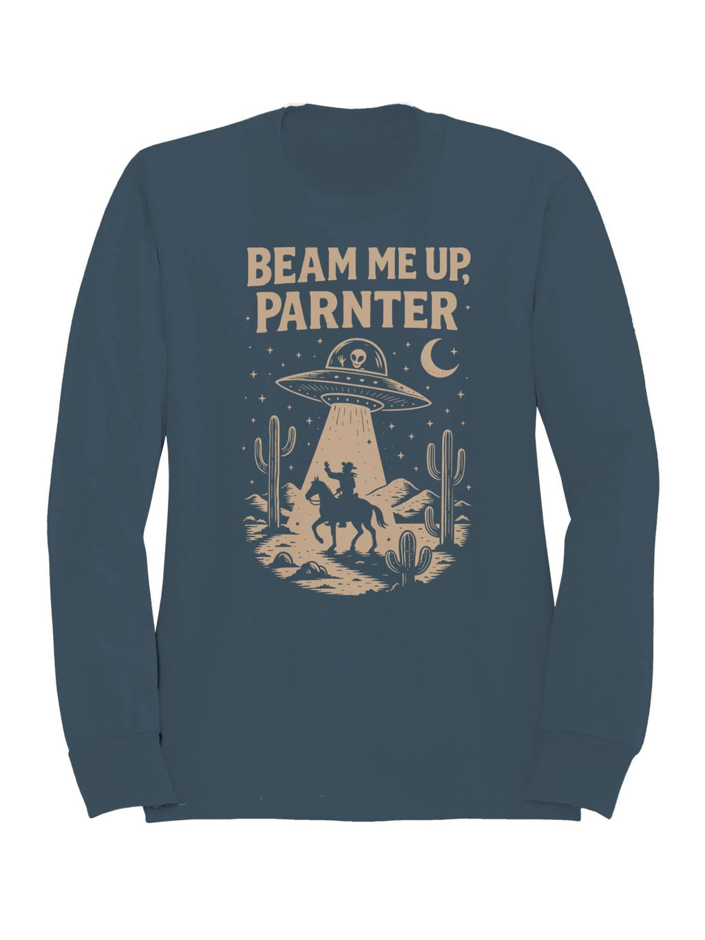 Beam Me Up, Parner Ufo Cowboy Men's - Adult & Kids T-Shirts, Sweatshirts & Hoodies apparel design preview 1
