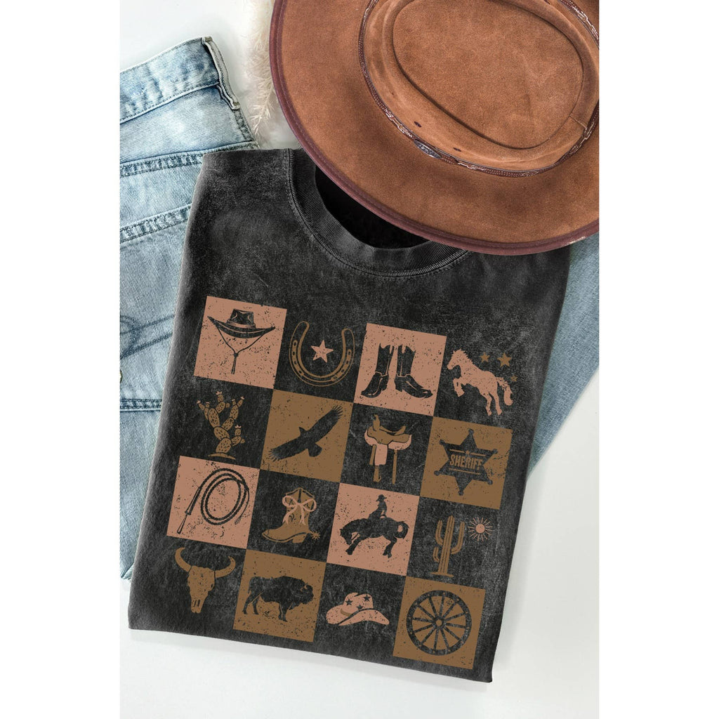 Western Cowboy Mineral Washed - Adult & Kids T-Shirts, Sweatshirts & Hoodies apparel design preview 1