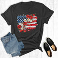 Independence Day Floral Flag Graphic - Adult & Kids T-Shirts, Sweatshirts & Hoodies apparel design preview 1