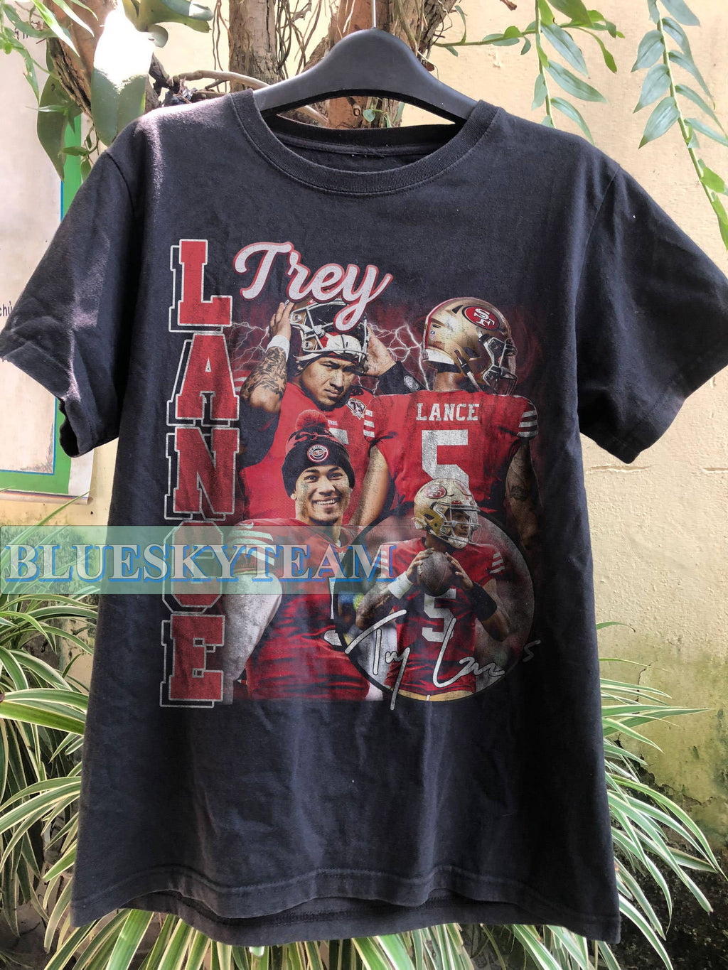 Vintage 90s Trey Lance Graphic Retro Football Gift T - Adult & Kids T-Shirts, Sweatshirts & Hoodies apparel design preview 1