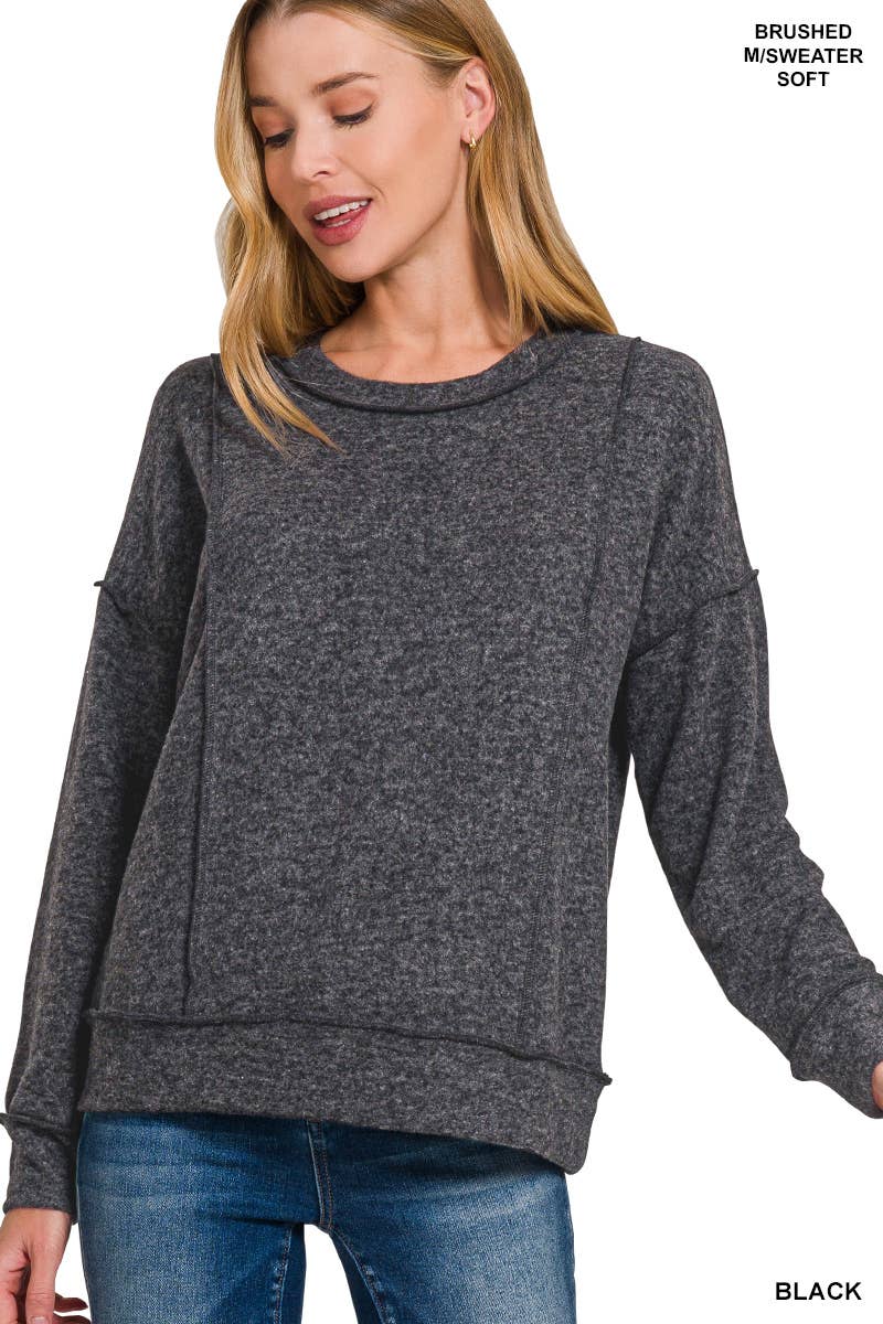 .SI-27167 Brushed Hacci Drop Shoulder Sweater - Adult & Kids T-Shirts, Sweatshirts & Hoodies apparel design preview 1