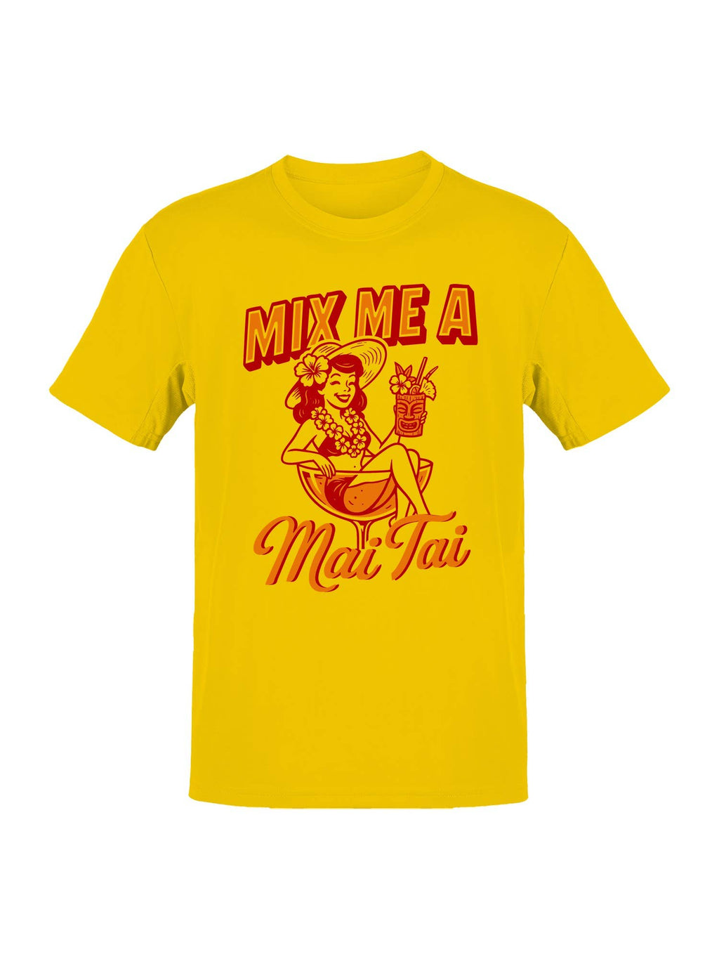 Vintage Mai Tai Cocktail Pin-Up Art Men's - Adult & Kids T-Shirts, Sweatshirts & Hoodies apparel design preview 1
