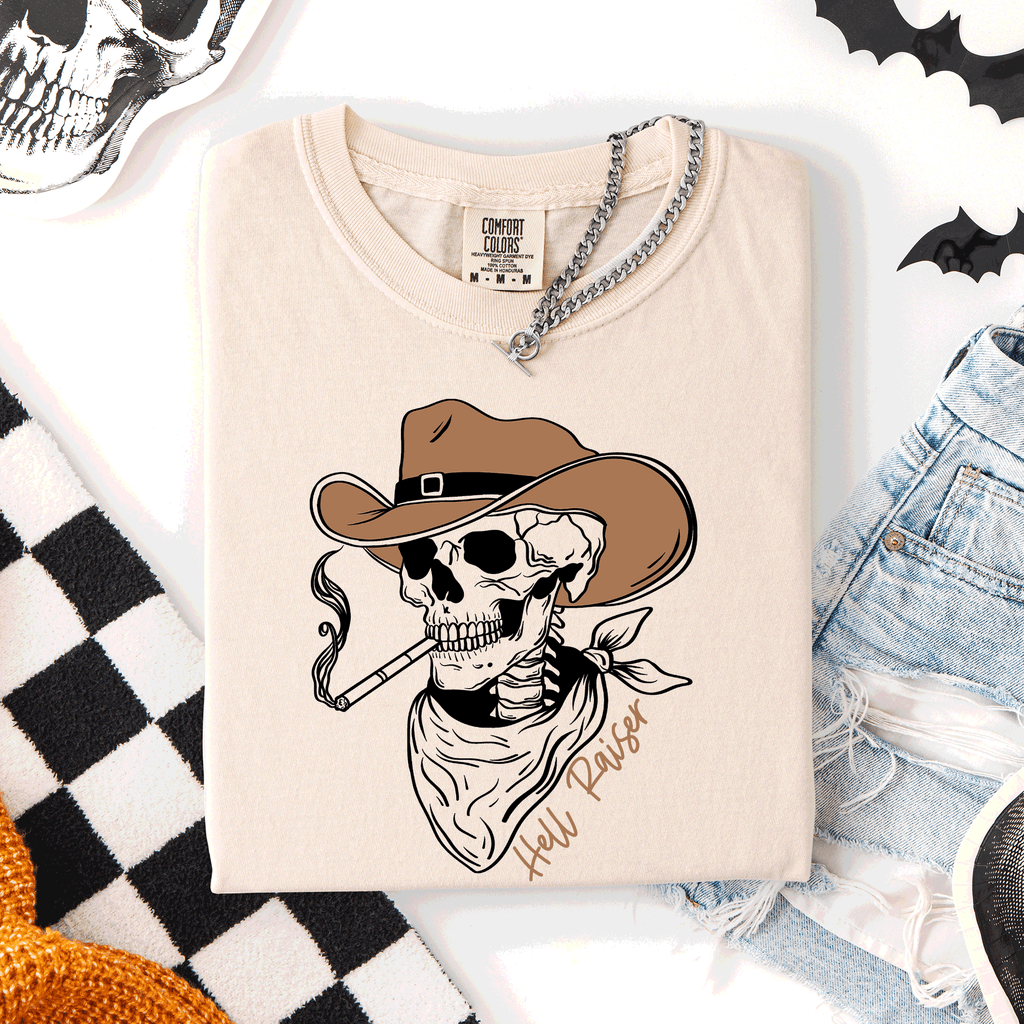 Hell Raiser, Halloween Cowboy, Country, Western - Adult & Kids T-Shirts, Sweatshirts & Hoodies apparel design preview 1