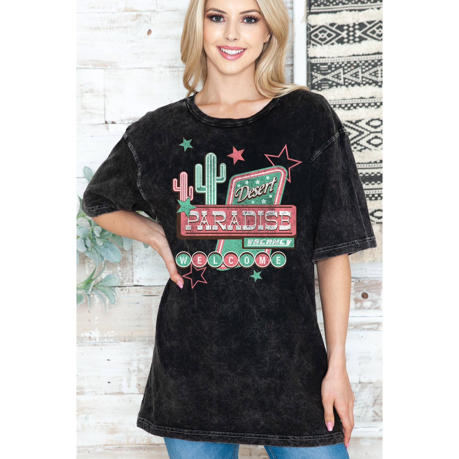 Paradise Unisex Oversized Mineral Wash - Adult & Kids T-Shirts, Sweatshirts & Hoodies apparel design preview 1