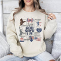God Says I Am, Patriotic, Protected, Strong, - Adult & Kids T-Shirts, Sweatshirts & Hoodies apparel design preview 1