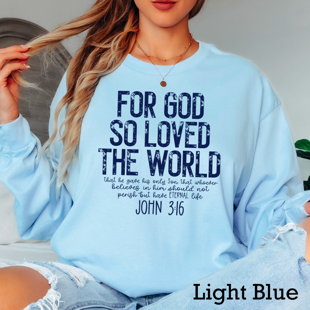 John 3:16 Christian Gildan - Adult & Kids T-Shirts, Sweatshirts & Hoodies apparel design preview 1