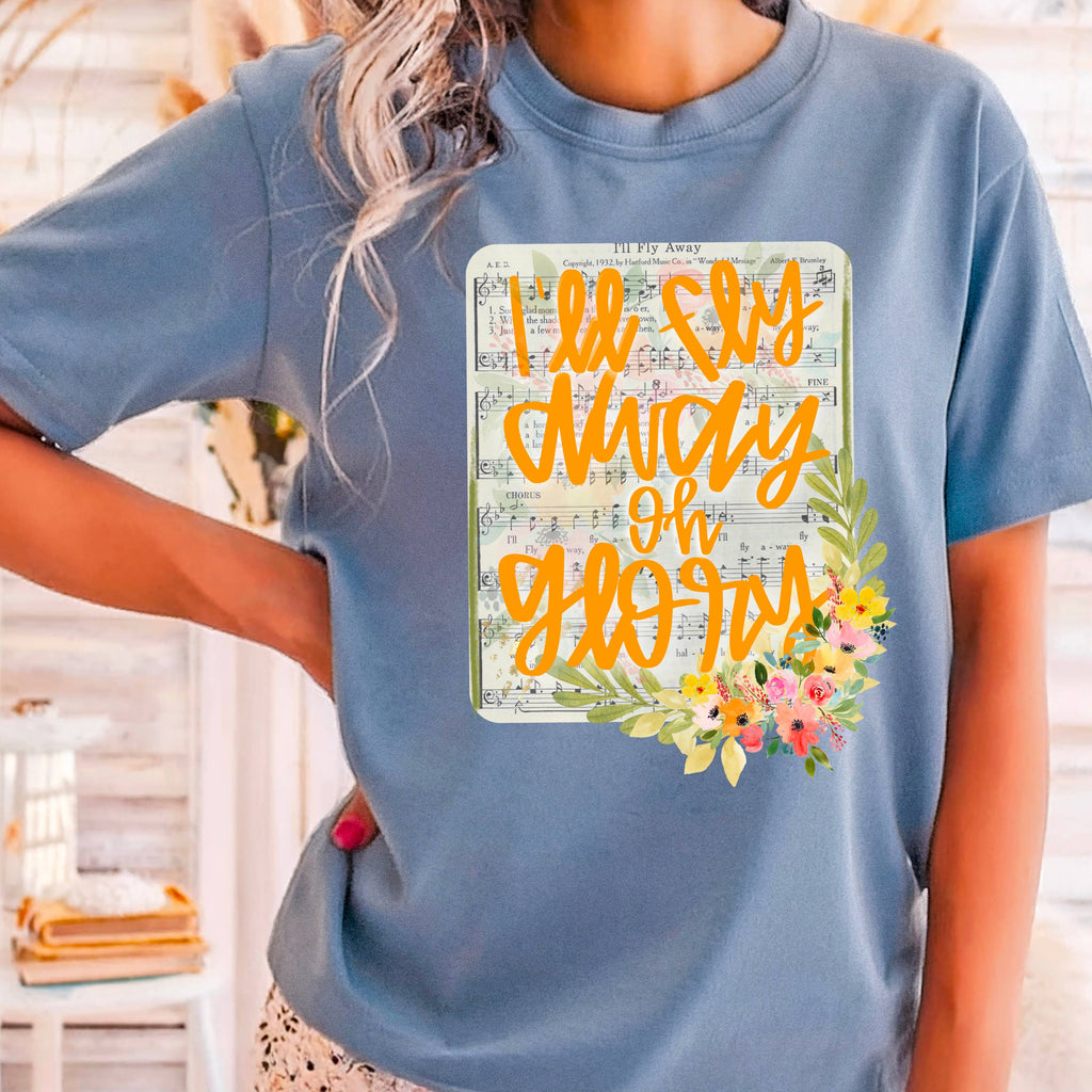 I'Ll Fly Away Graphic Comfort Colors - Adult & Kids T-Shirts, Sweatshirts & Hoodies apparel design preview 1