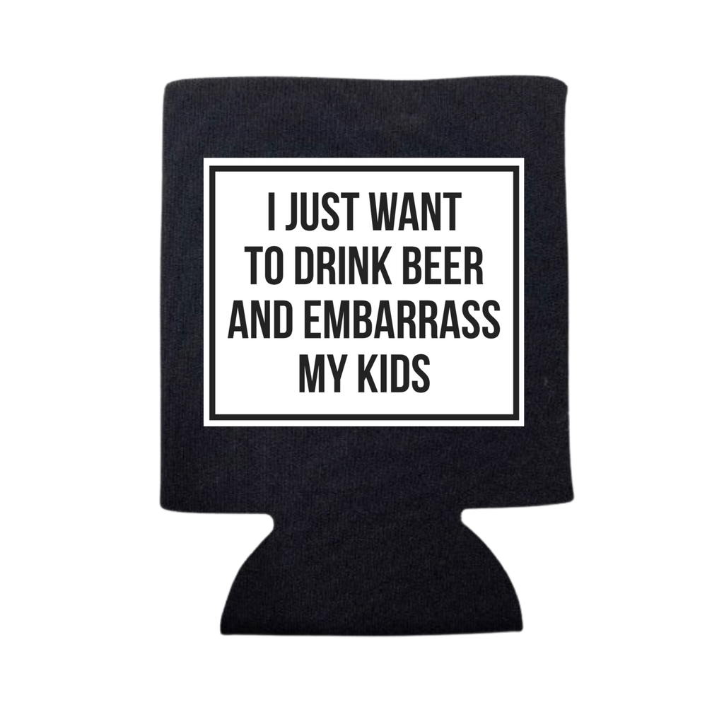I Just Want To Drink Beer and Embarass My Kids Can - Adult & Kids T-Shirts, Sweatshirts & Hoodies apparel design preview 1