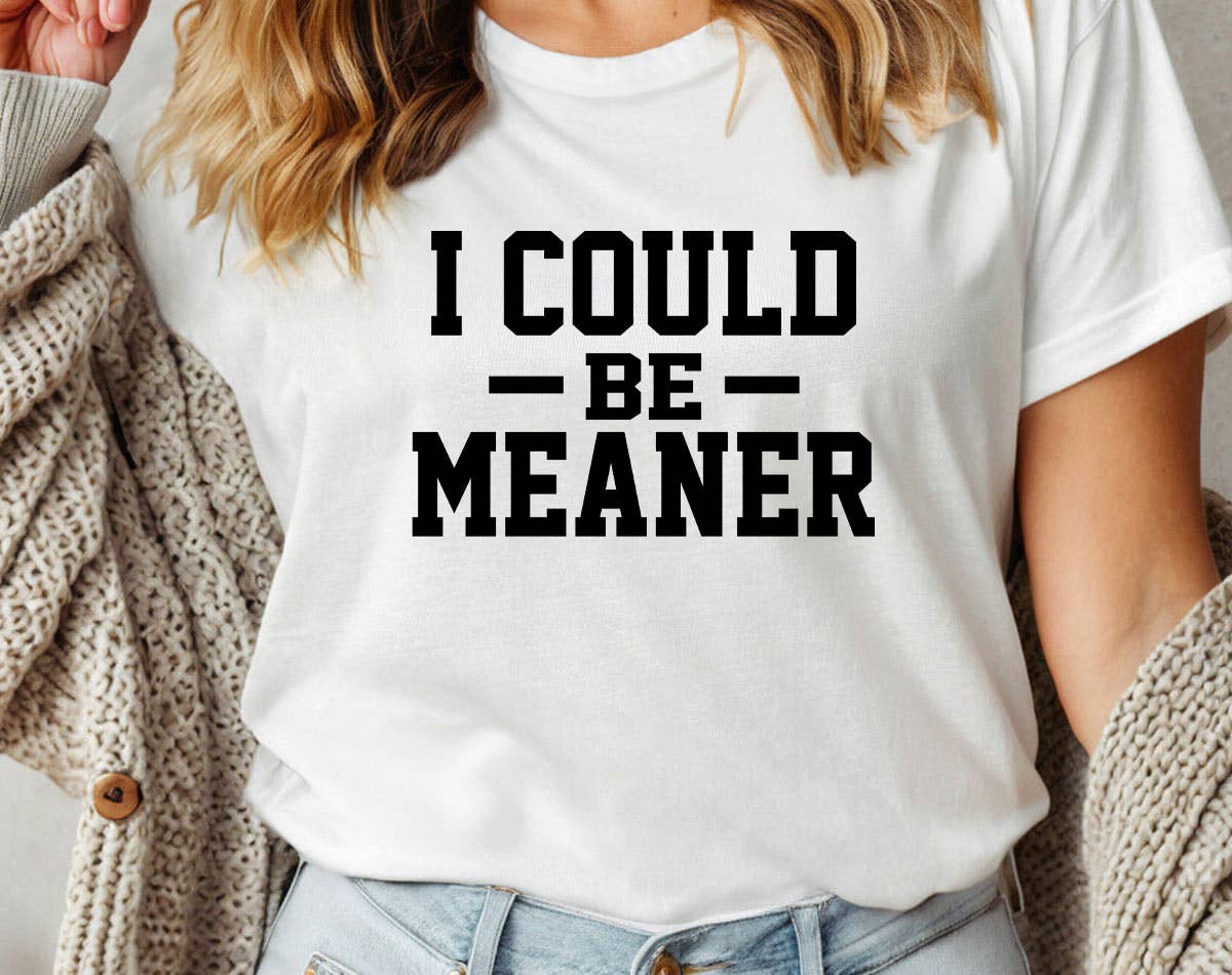 I Could Be Meaner Funny Sarcastic Office Graphic - Adult & Kids T-Shirts, Sweatshirts & Hoodies apparel design preview 1
