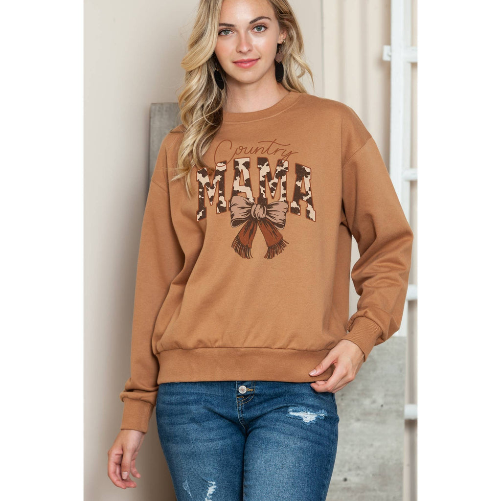 Country Mama Crewneck Sweater - Adult & Kids T-Shirts, Sweatshirts & Hoodies apparel design preview 1