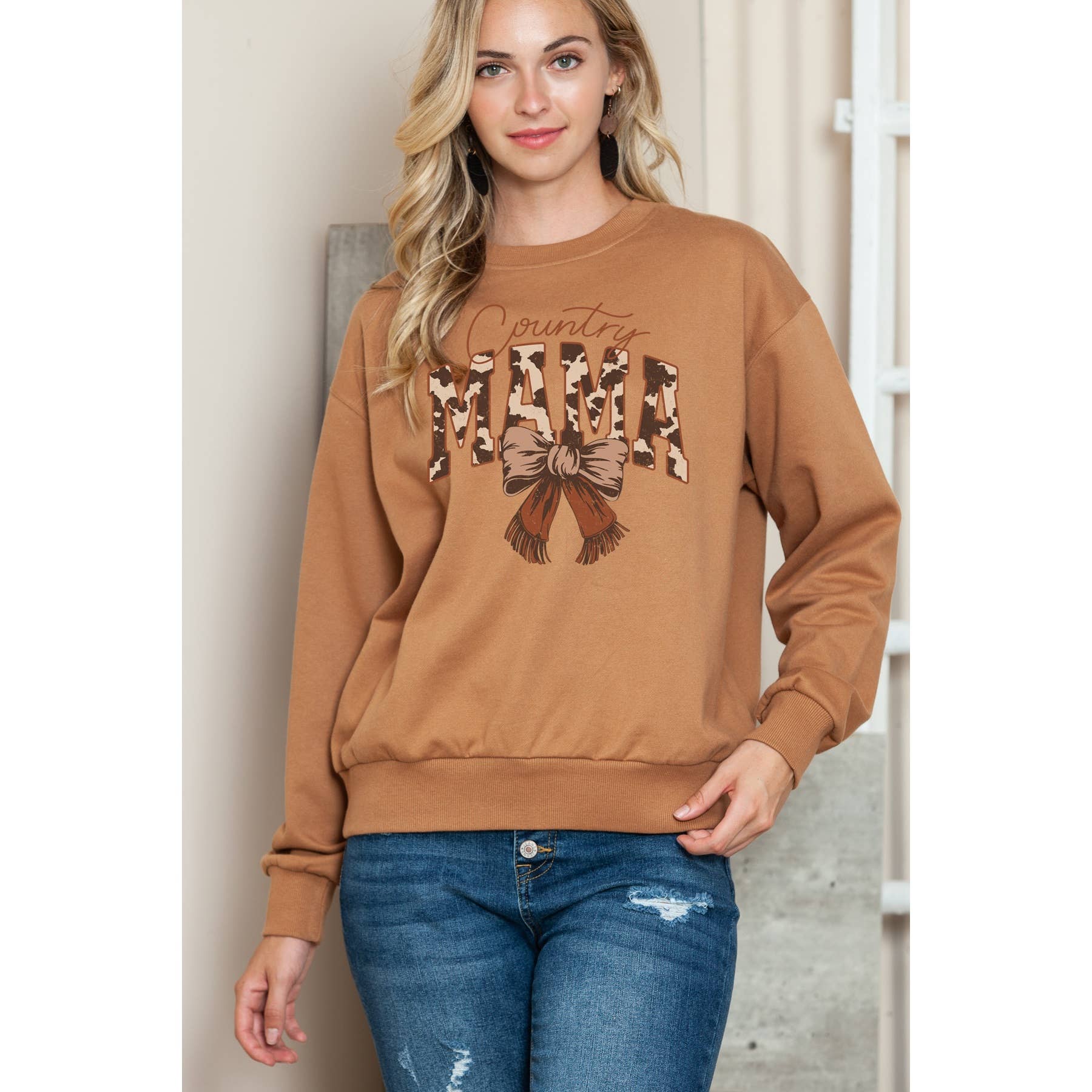 Country Mama Crewneck Sweater - Adult & Kids T-Shirts, Sweatshirts & Hoodies apparel design preview 1