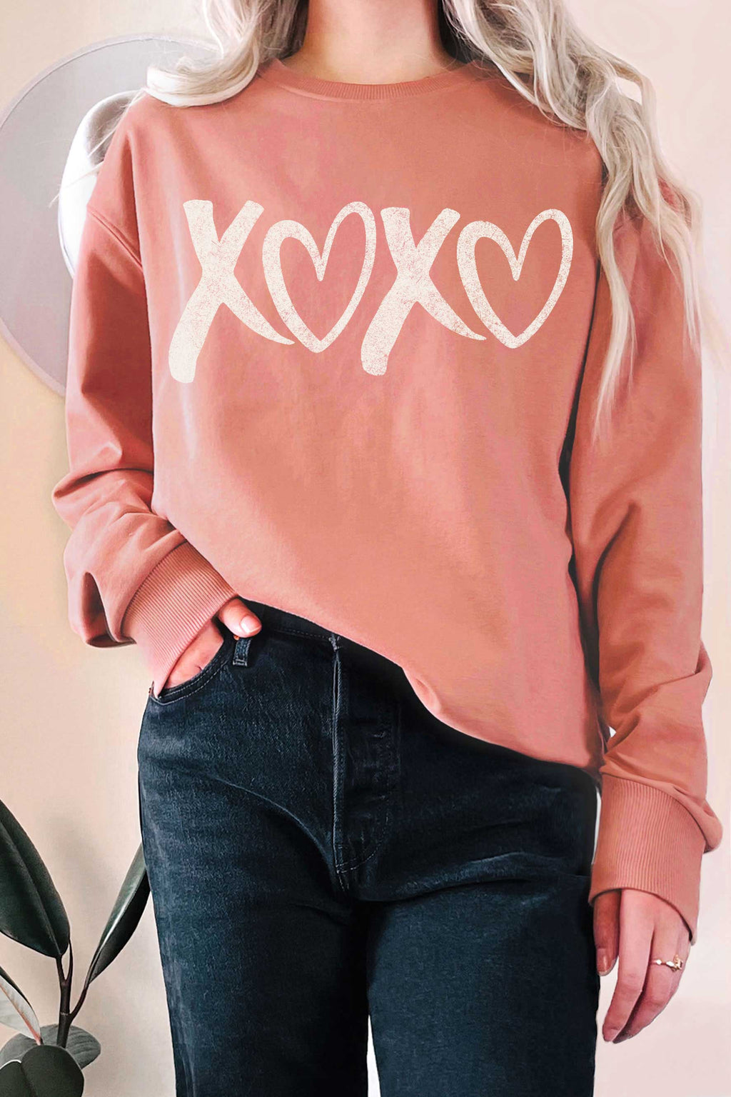 Xoxo Heart Puff Graphic Terry - Adult & Kids T-Shirts, Sweatshirts & Hoodies apparel design preview 1