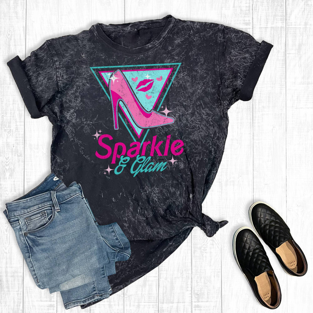Retro Sparkle and Glam Mineral Wash Graphic - Adult & Kids T-Shirts, Sweatshirts & Hoodies apparel design preview 1