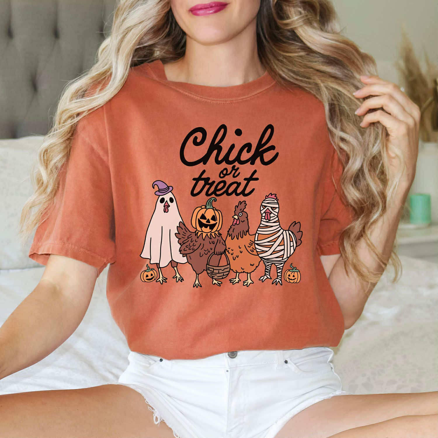 Chick or Treat - Adult & Kids T-Shirts, Sweatshirts & Hoodies apparel design preview 1
