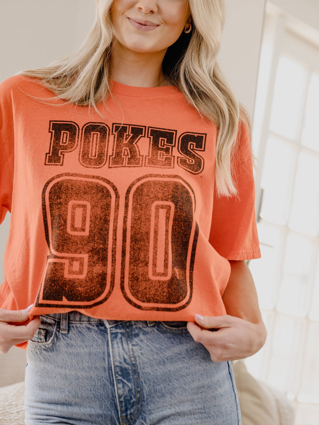 Oklahoma State Cowboys Player Orange Thrifted - Adult & Kids T-Shirts, Sweatshirts & Hoodies apparel design preview 1