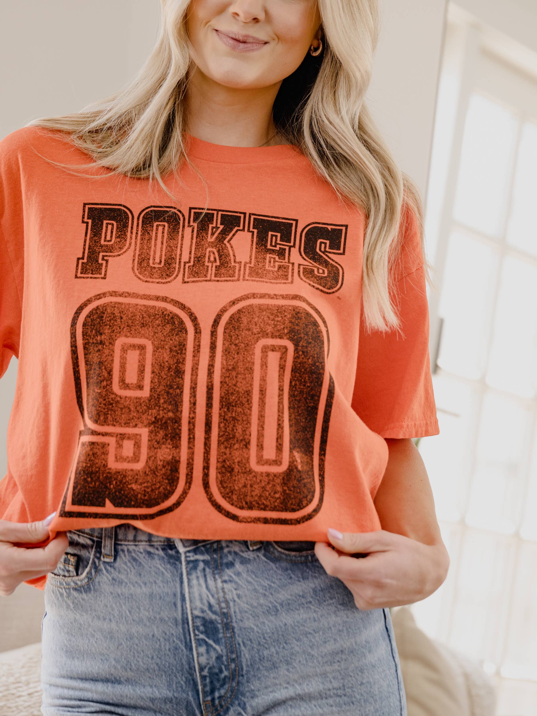 Oklahoma State Cowboys Player Orange Thrifted - Adult & Kids T-Shirts, Sweatshirts & Hoodies apparel design preview 1