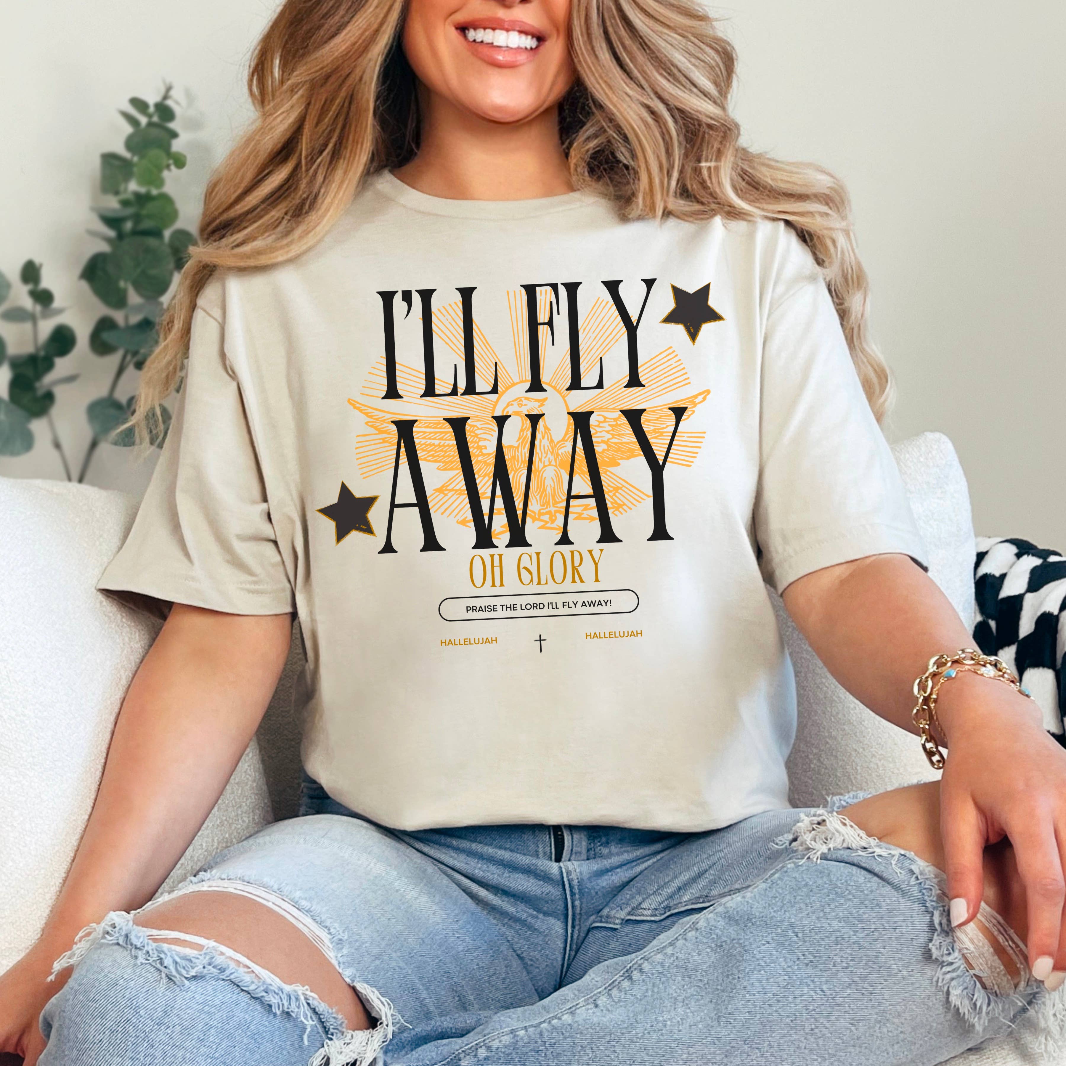 I'Ll Fly Away Christian Graphic Gildan - Adult & Kids T-Shirts, Sweatshirts & Hoodies apparel design preview 1