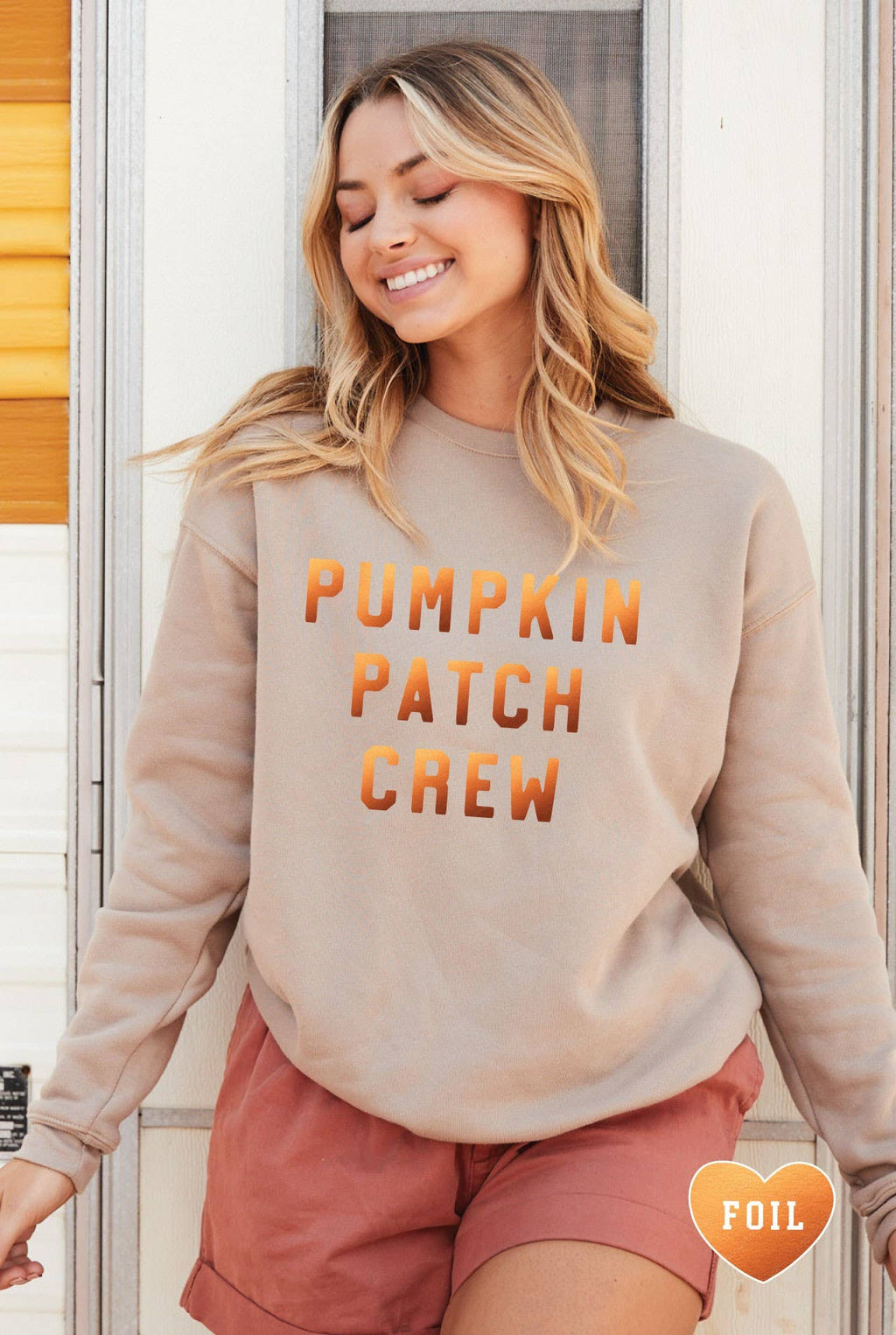 Pumpkin Patch Crew Foil Graphic - Adult & Kids T-Shirts, Sweatshirts & Hoodies apparel design preview 1