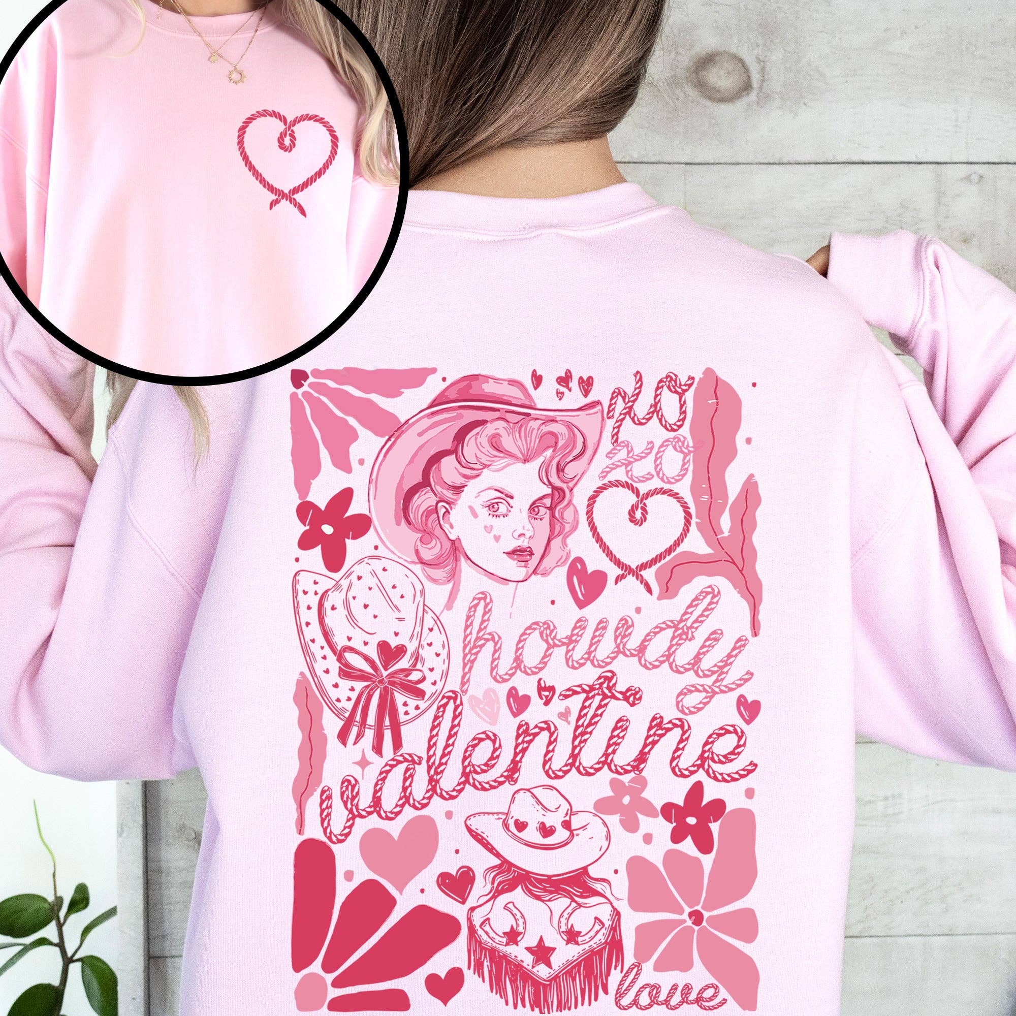 Howdy Valentine, Cowgirl, Western, Country, Love, - Adult & Kids T-Shirts, Sweatshirts & Hoodies apparel design preview 1