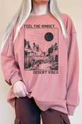 Feel the Sunset Desert Vibes Oversize Terry - Adult & Kids T-Shirts, Sweatshirts & Hoodies apparel design preview 1
