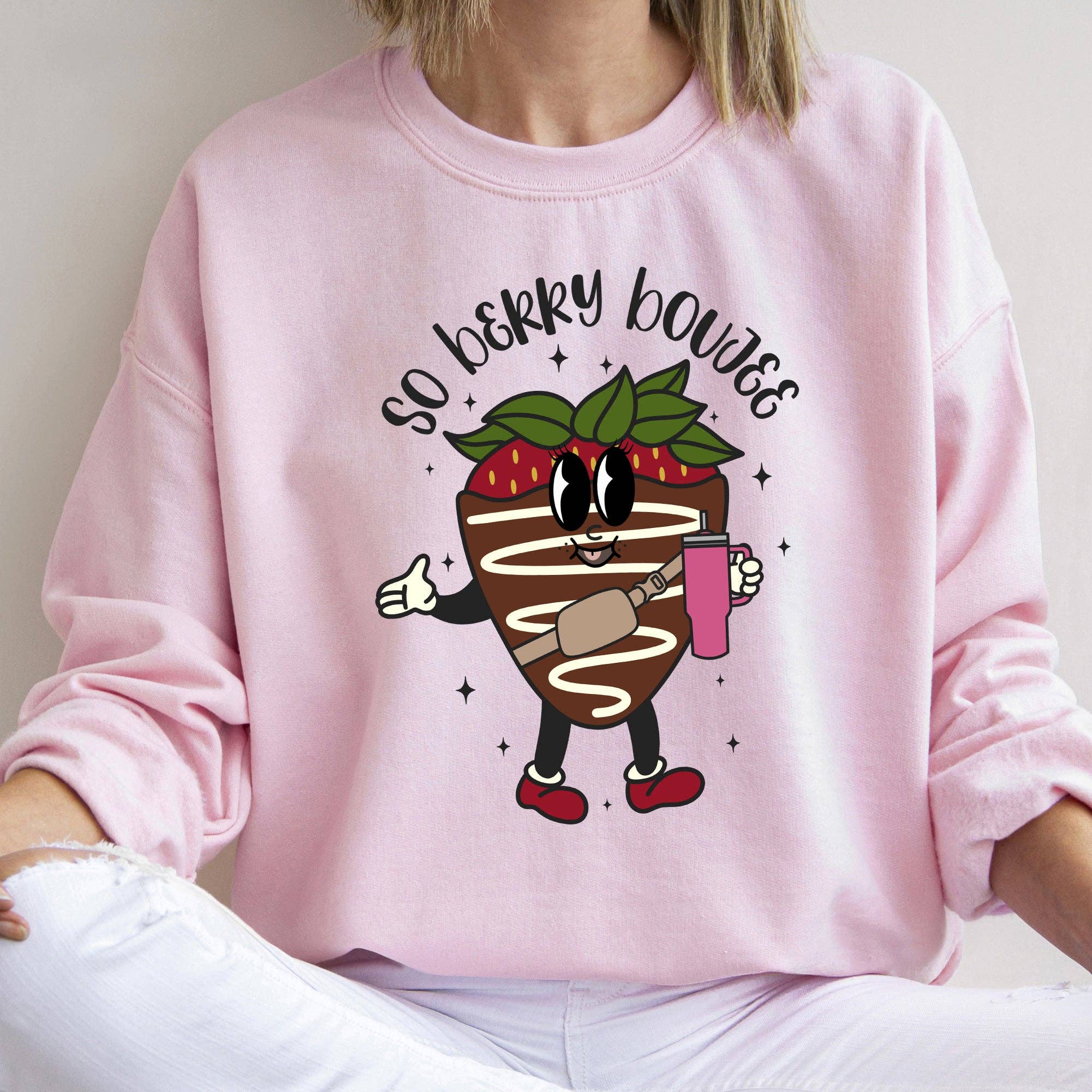 So Berry Boujee, Chocolate Strawberry, Bougie, - Adult & Kids T-Shirts, Sweatshirts & Hoodies apparel design preview 1